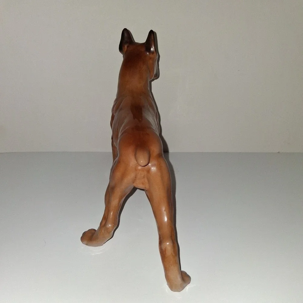 Vintage Boxer Dog Figurine Porcelain Ceramic Figure Japan - Picture 4 of 7